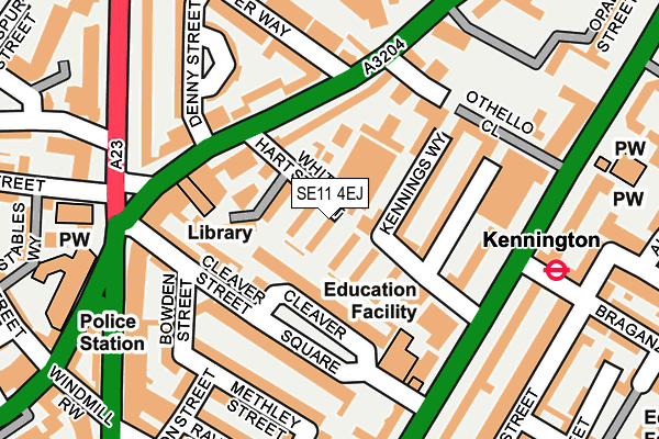 SE11 4EJ map - OS OpenMap – Local (Ordnance Survey)