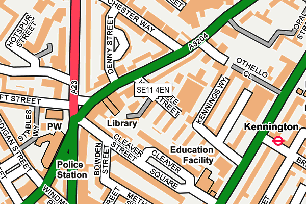 SE11 4EN map - OS OpenMap – Local (Ordnance Survey)