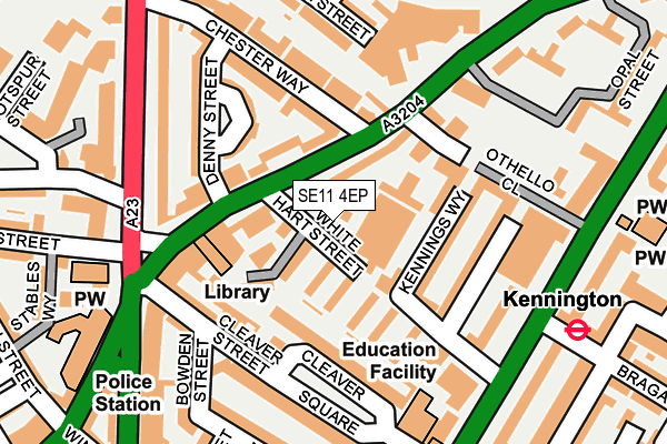 SE11 4EP map - OS OpenMap – Local (Ordnance Survey)