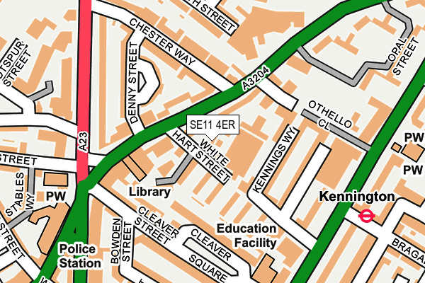 SE11 4ER map - OS OpenMap – Local (Ordnance Survey)