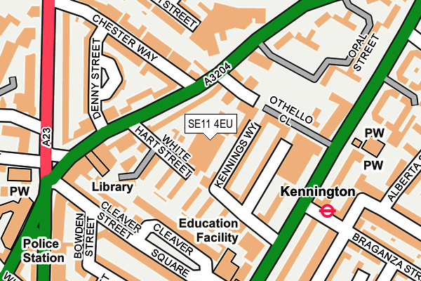 SE11 4EU map - OS OpenMap – Local (Ordnance Survey)