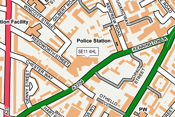 SE11 4HL map - OS OpenMap – Local (Ordnance Survey)