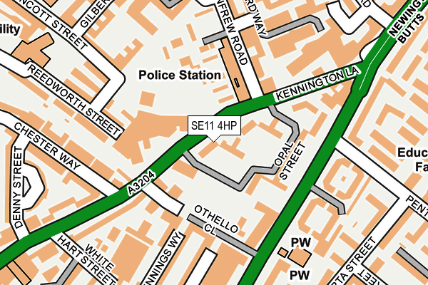 SE11 4HP map - OS OpenMap – Local (Ordnance Survey)