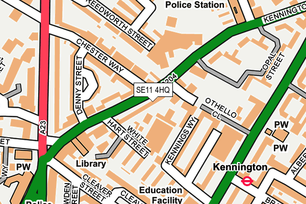 SE11 4HQ map - OS OpenMap – Local (Ordnance Survey)