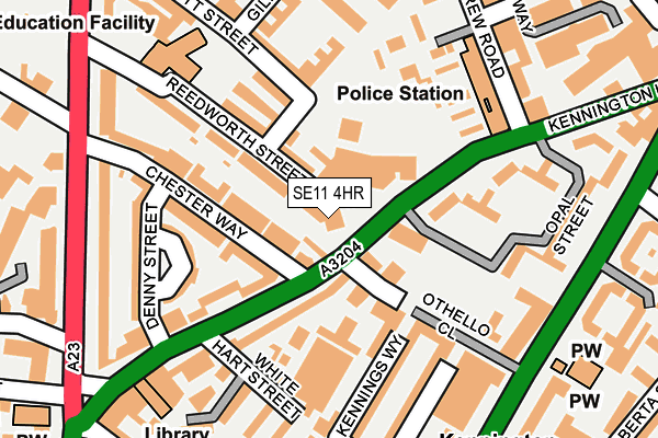 SE11 4HR map - OS OpenMap – Local (Ordnance Survey)