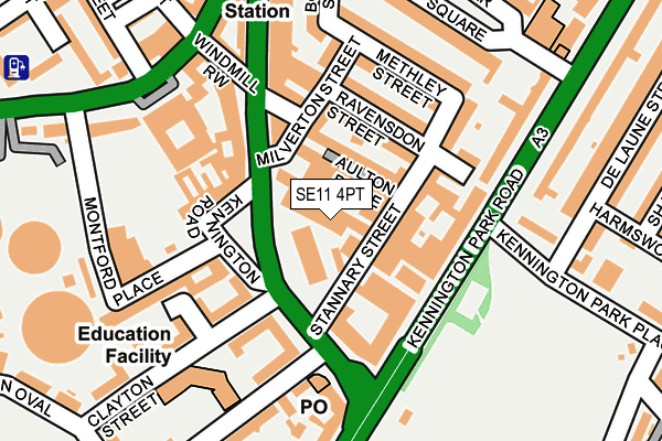 SE11 4PT map - OS OpenMap – Local (Ordnance Survey)