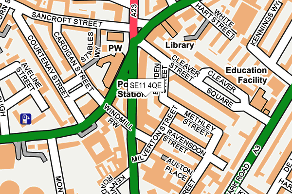 SE11 4QE map - OS OpenMap – Local (Ordnance Survey)