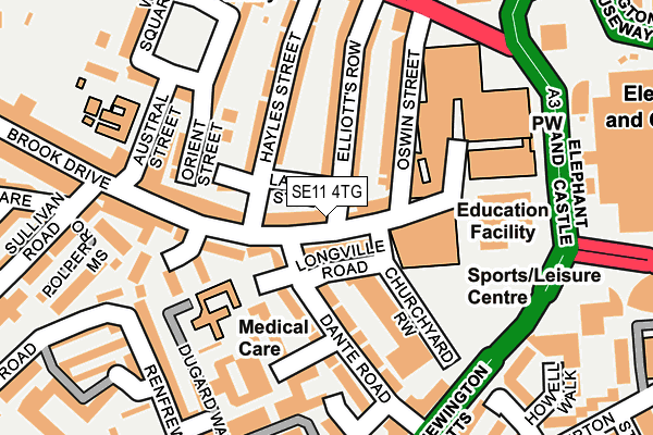 SE11 4TG map - OS OpenMap – Local (Ordnance Survey)