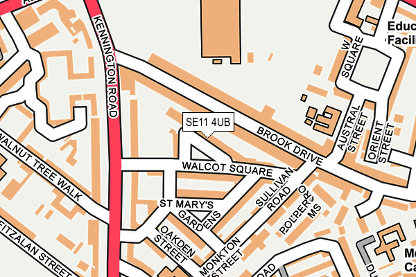 SE11 4UB map - OS OpenMap – Local (Ordnance Survey)