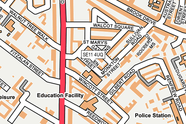 SE11 4UQ map - OS OpenMap – Local (Ordnance Survey)