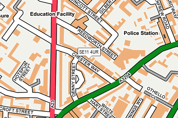 SE11 4UR map - OS OpenMap – Local (Ordnance Survey)