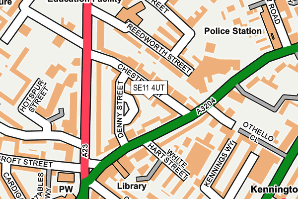 SE11 4UT map - OS OpenMap – Local (Ordnance Survey)