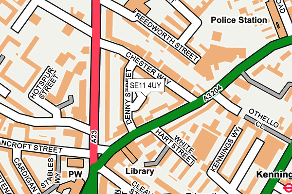 SE11 4UY map - OS OpenMap – Local (Ordnance Survey)