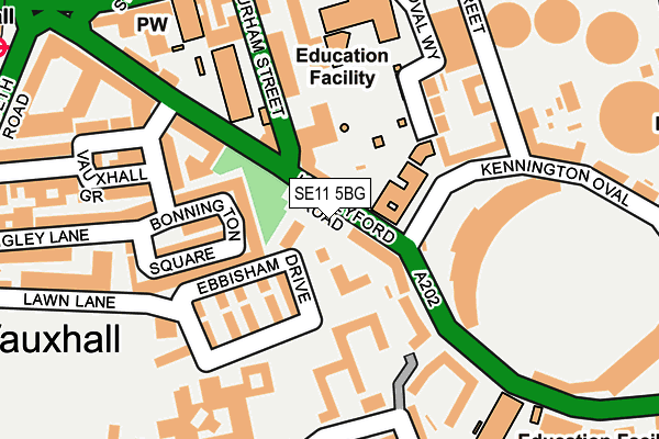 SE11 5BG map - OS OpenMap – Local (Ordnance Survey)