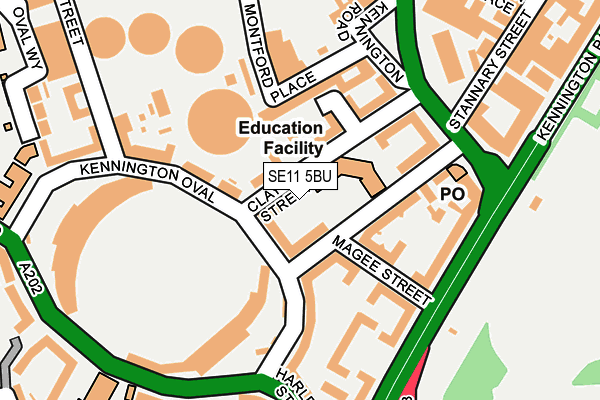 SE11 5BU map - OS OpenMap – Local (Ordnance Survey)