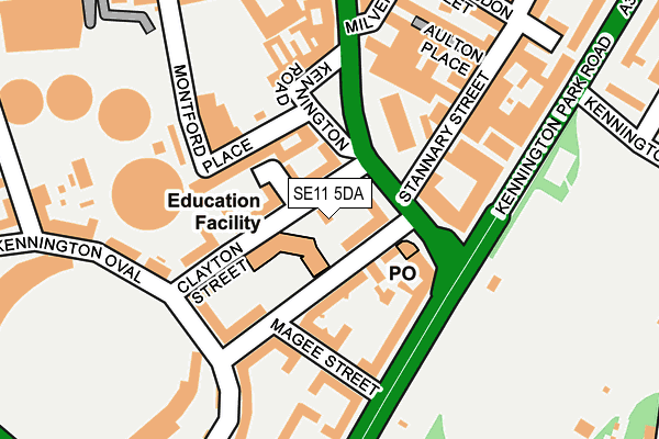 SE11 5DA map - OS OpenMap – Local (Ordnance Survey)