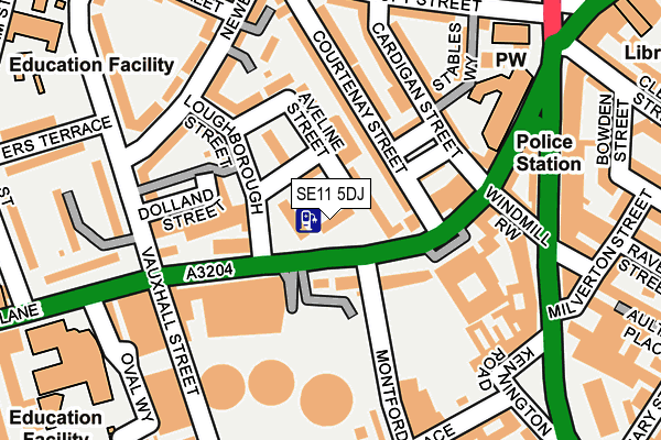 SE11 5DJ map - OS OpenMap – Local (Ordnance Survey)