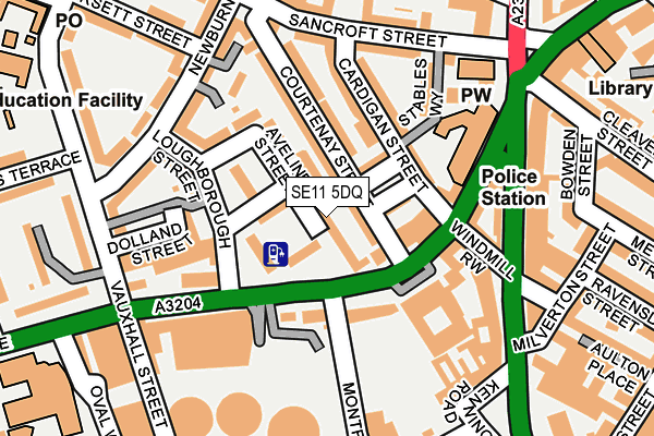 SE11 5DQ map - OS OpenMap – Local (Ordnance Survey)