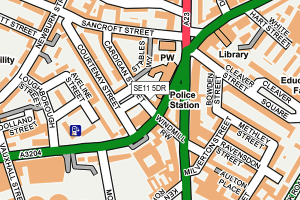 SE11 5DR map - OS OpenMap – Local (Ordnance Survey)