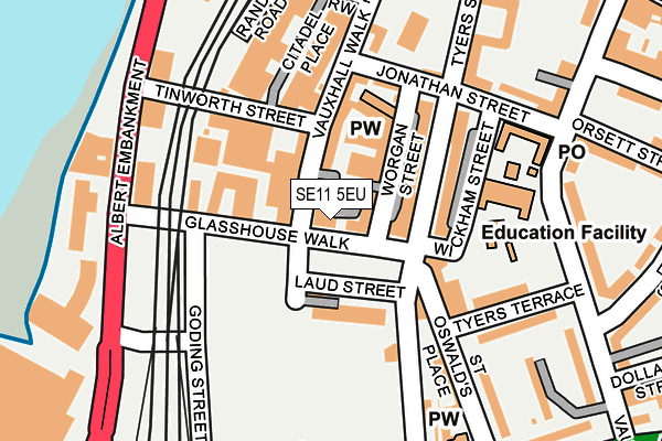 SE11 5EU map - OS OpenMap – Local (Ordnance Survey)
