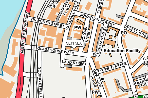 SE11 5EX map - OS OpenMap – Local (Ordnance Survey)