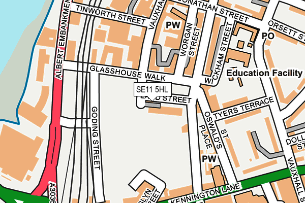 SE11 5HL map - OS OpenMap – Local (Ordnance Survey)