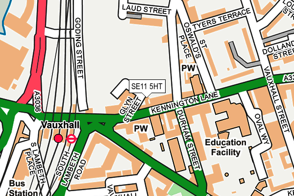 SE11 5HT map - OS OpenMap – Local (Ordnance Survey)