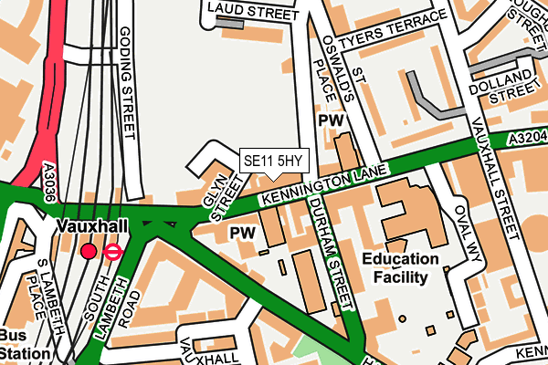 SE11 5HY map - OS OpenMap – Local (Ordnance Survey)