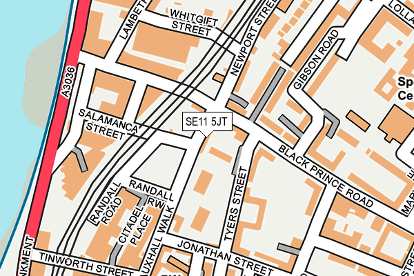 SE11 5JT map - OS OpenMap – Local (Ordnance Survey)