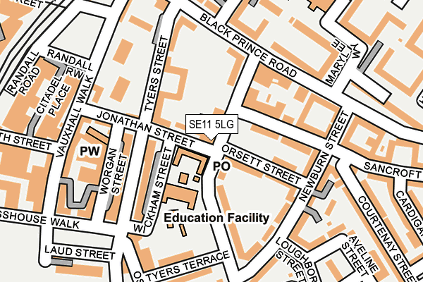 SE11 5LG map - OS OpenMap – Local (Ordnance Survey)