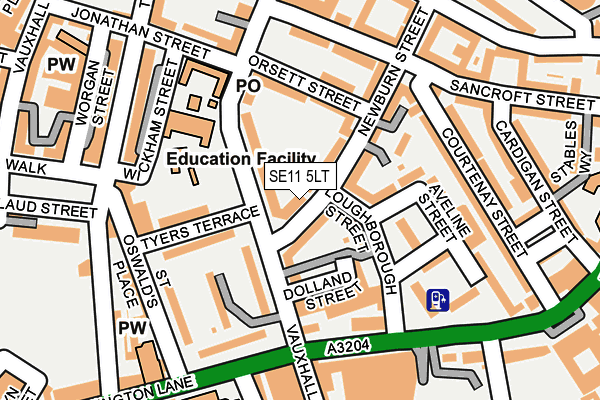 SE11 5LT map - OS OpenMap – Local (Ordnance Survey)