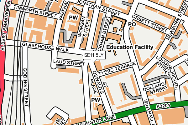 SE11 5LY map - OS OpenMap – Local (Ordnance Survey)