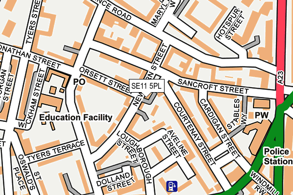 SE11 5PL map - OS OpenMap – Local (Ordnance Survey)