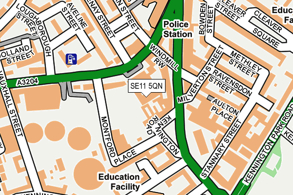 SE11 5QN map - OS OpenMap – Local (Ordnance Survey)