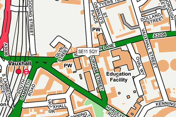 SE11 5QY map - OS OpenMap – Local (Ordnance Survey)