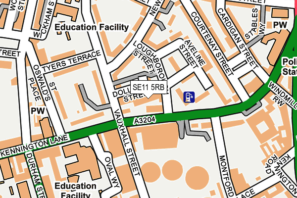 SE11 5RB map - OS OpenMap – Local (Ordnance Survey)