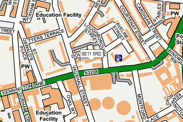 SE11 5RD map - OS OpenMap – Local (Ordnance Survey)