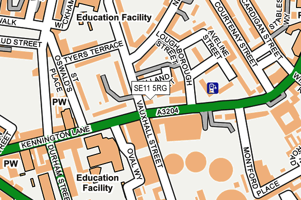 SE11 5RG map - OS OpenMap – Local (Ordnance Survey)