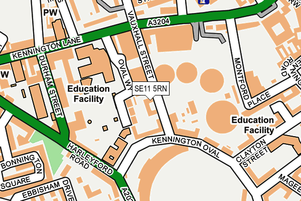 SE11 5RN map - OS OpenMap – Local (Ordnance Survey)