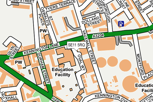 SE11 5RQ map - OS OpenMap – Local (Ordnance Survey)