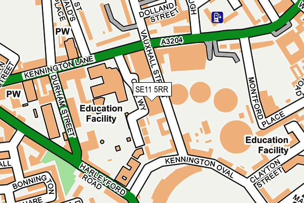 SE11 5RR map - OS OpenMap – Local (Ordnance Survey)