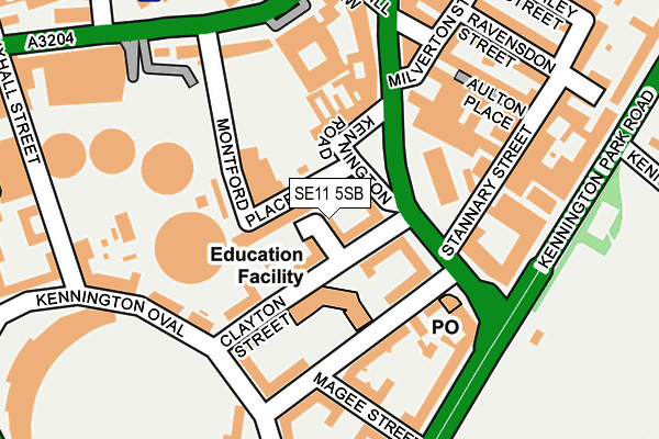 SE11 5SB map - OS OpenMap – Local (Ordnance Survey)