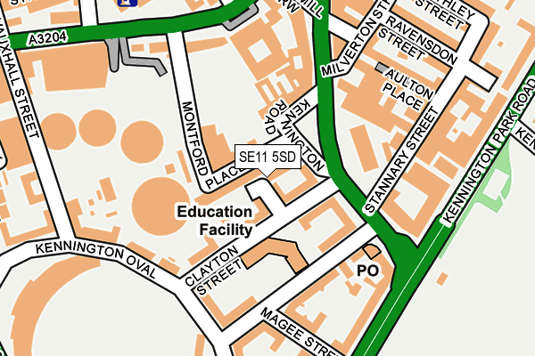 SE11 5SD map - OS OpenMap – Local (Ordnance Survey)