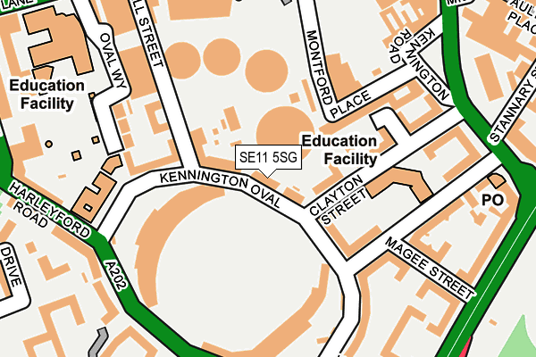 SE11 5SG map - OS OpenMap – Local (Ordnance Survey)