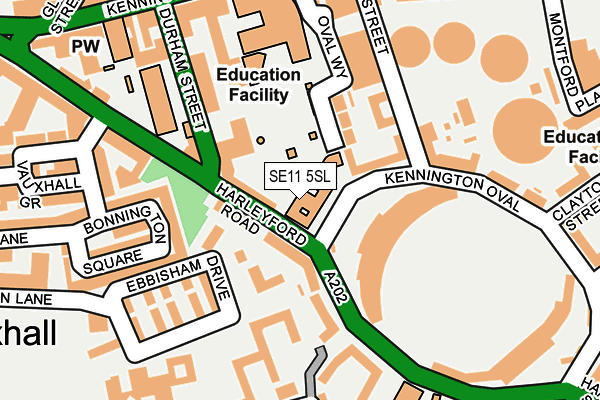 SE11 5SL map - OS OpenMap – Local (Ordnance Survey)