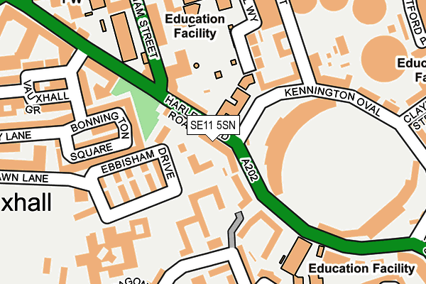 SE11 5SN map - OS OpenMap – Local (Ordnance Survey)
