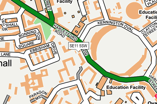 SE11 5SW map - OS OpenMap – Local (Ordnance Survey)