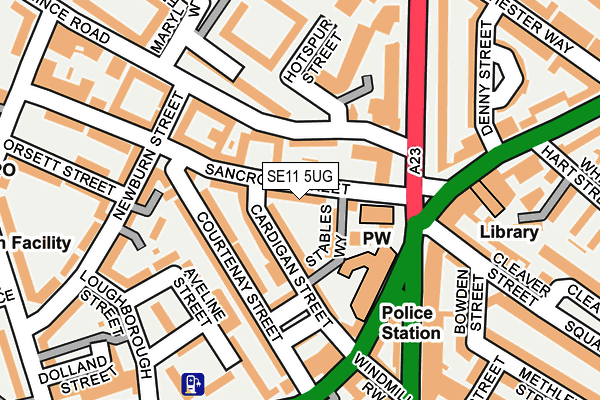 SE11 5UG map - OS OpenMap – Local (Ordnance Survey)