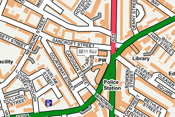 SE11 5UJ map - OS OpenMap – Local (Ordnance Survey)