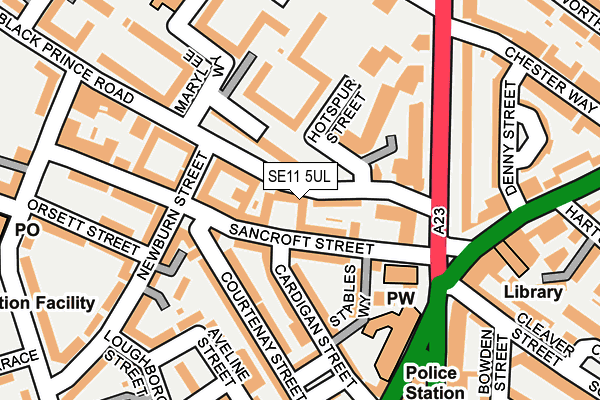 SE11 5UL map - OS OpenMap – Local (Ordnance Survey)